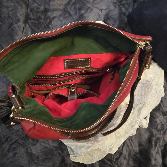 Dooney & Bourke Red Leather Florentine Large Sachel - Picture 8 of 12